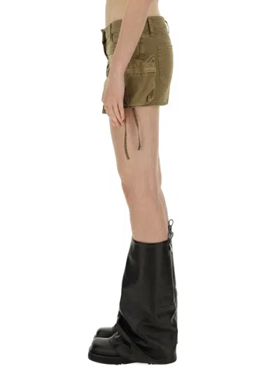 Attico Fay Denim Cargo Miniskirt