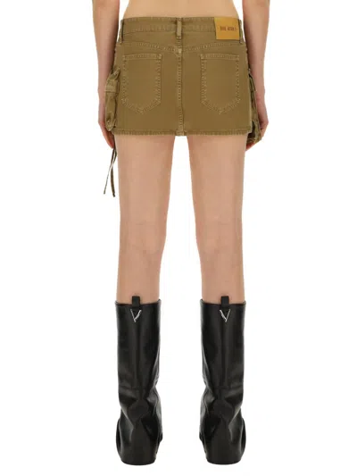 Attico Fay Denim Cargo Miniskirt