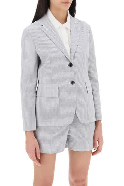 Thom Browne Thom E Women's Seersucker Single-breasted Jacket