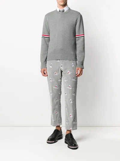 Thom Browne Milano Stitch Crew Neck Pullover