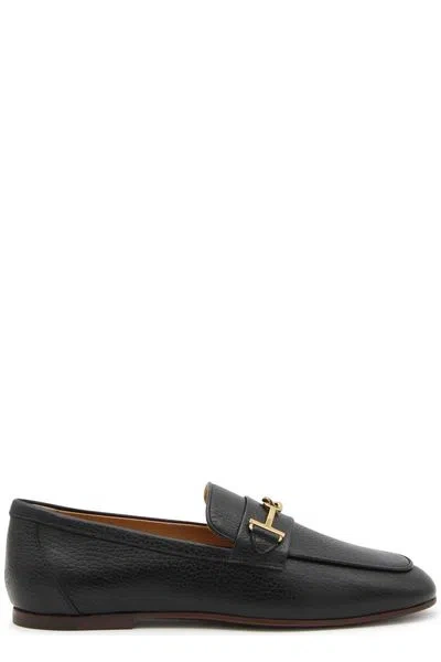 Tod's Leather Loafers With Bow