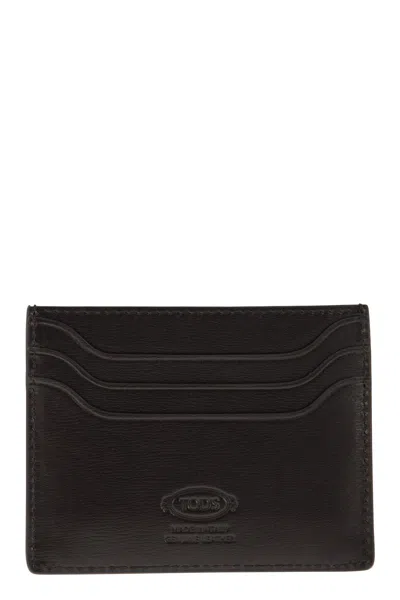 Tod's Men's Leather Card Holder With Logo