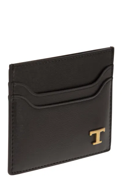 Tod's Men's Leather Card Holder With Logo