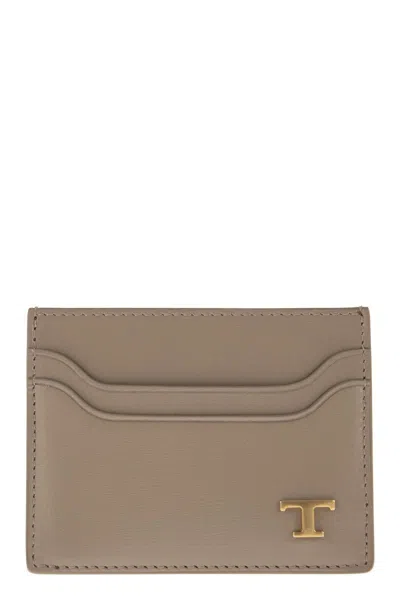 Tod's Leather Card Holder With Logo