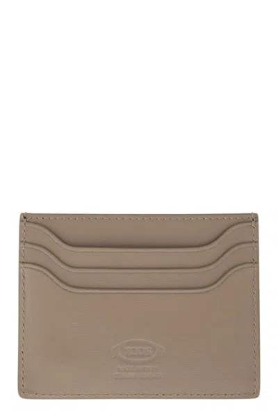 Tod's Leather Card Holder With Logo