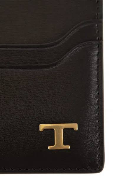 Tod's Men's Leather Card Holder With Logo