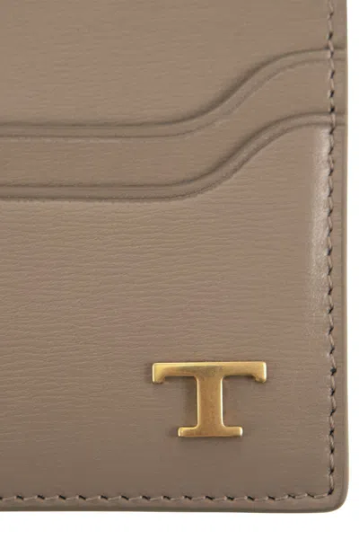 Tod's Leather Card Holder With Logo