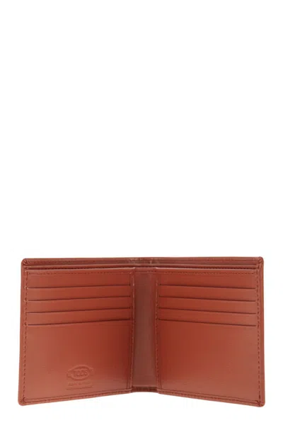 Tod's Men Leather Wallet With Logo