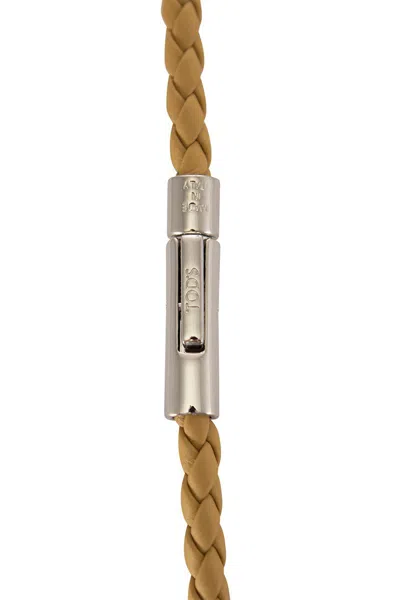 Tod's Men Mycolors 2-turn Leather Bracelet In Brown