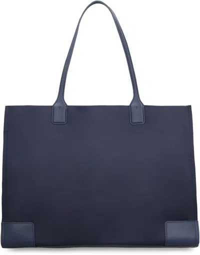 Tory Burch 'ella Small' Blue Tote Bag With Tonal Logo Detail