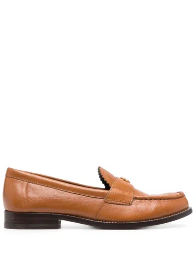 Shop Tory Burch Perry Leather Loafers