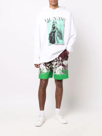 Valentino Floral-print Drawstring Shorts