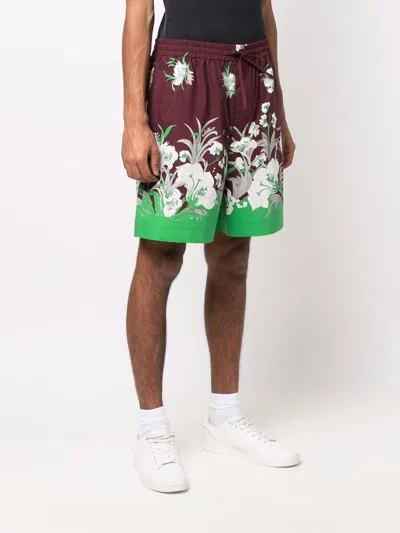 Valentino Floral-print Drawstring Shorts