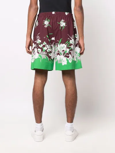 Valentino Floral-print Drawstring Shorts