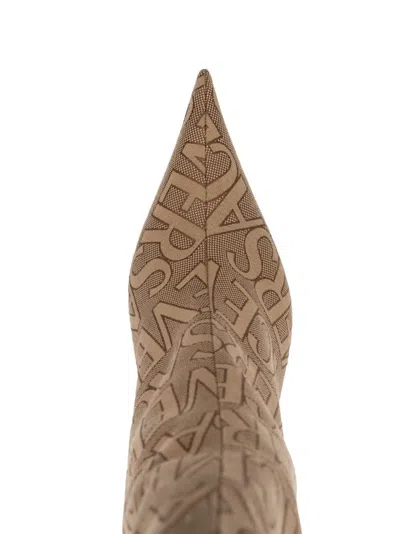 Versace Fabric Knee Boots
