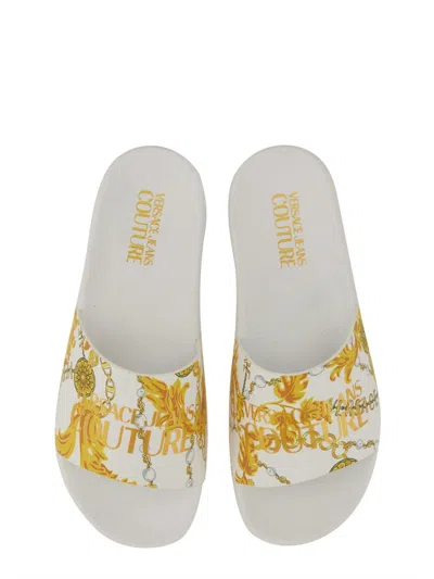 Versace Jeans Couture Slide Sandal With Logo