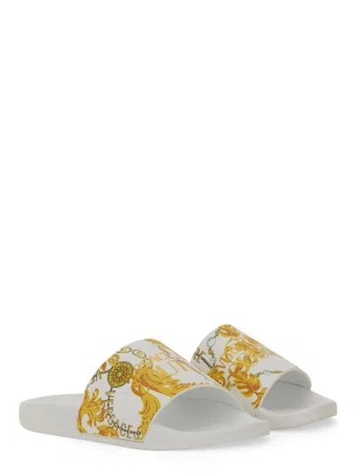 Versace Jeans Couture Slide Sandal With Logo