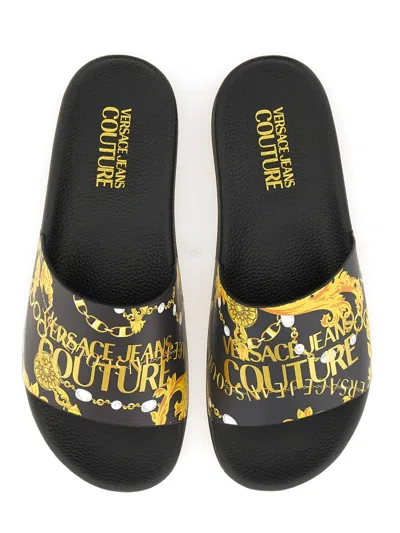 Versace Jeans Couture Slide Sandal With Logo