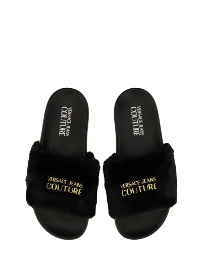 Versace Jeans Couture Slide Sandal With Logo