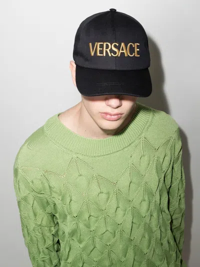 Versace Embroidered Logo Baseball Cap