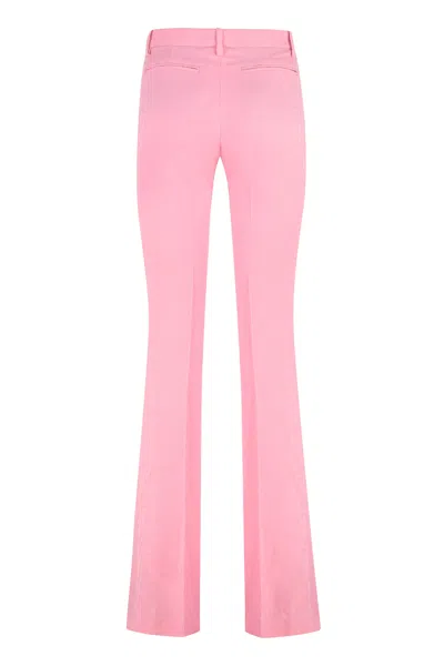 Versace La Greca Patterned Silk Blend Trousers