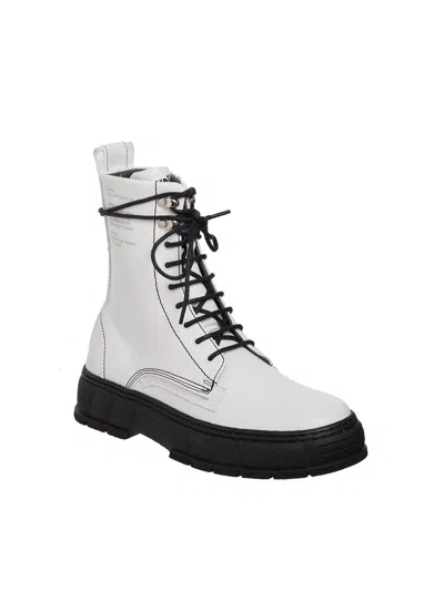 Viron Apple Faux Leather Combat Boots