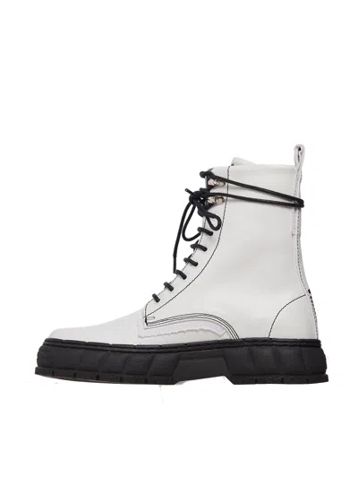 Viron Apple Faux Leather Combat Boots