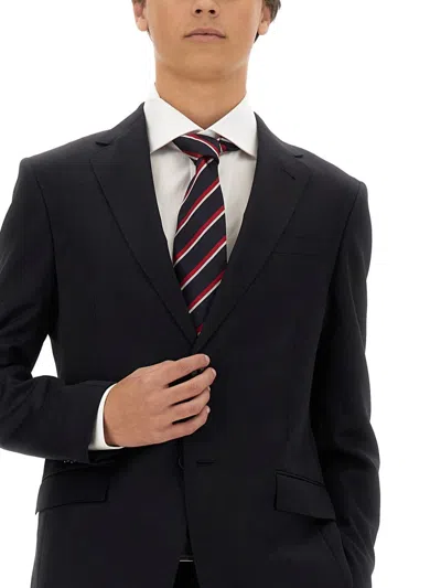 Zegna Blue And Red Silk Tie