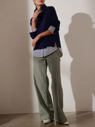 Brochu Walker The Jolie Fringe Striped Layered Looker In Navy W/ Stripe Woven