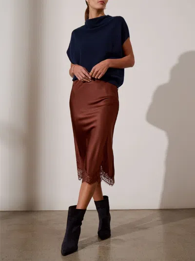 Brochu Walker The Morten Funnel Neck Top In Navy