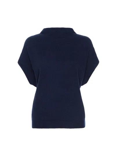 Brochu Walker The Morten Funnel Neck Top In Navy