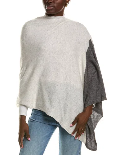 La Fiorentina Two Tone Wool & Cashmere-blend Wrap In Grey