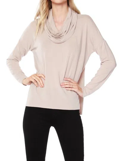 Bobi Draped Neck Top In Sandy In Multi