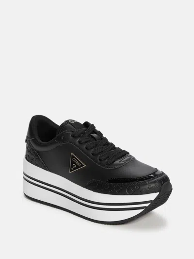 Guess Factory Carsons Chunky Platform Sneakers In Black