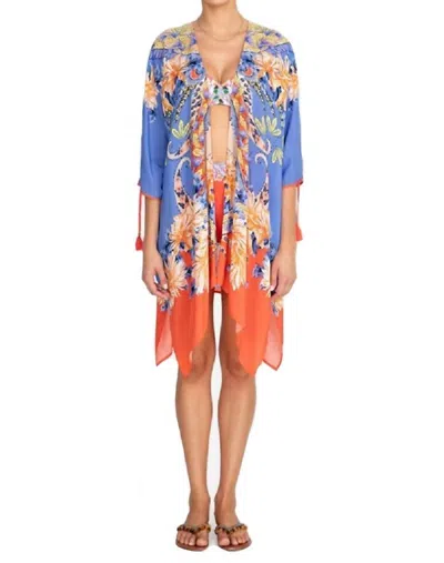 Johnny Was Kahlo Short Kimono Cover Up In Multi In Multi