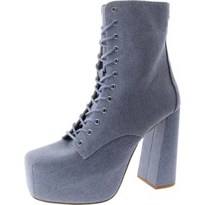 Steve Madden Confident Womens Lace-up Platform Mid-calf Boots In Multi