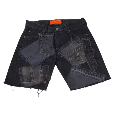Knotwtr Women's Patch Denim Shorts In Black In Black