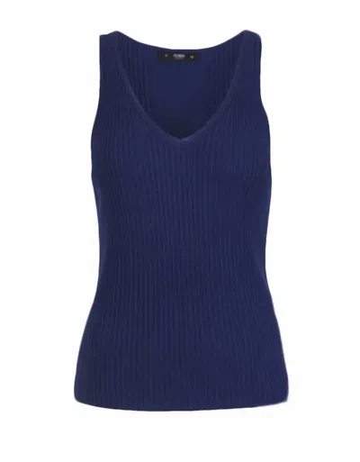 Ivko Knit Ribbed Tank In Marine In Blue