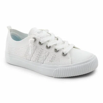 Blowfish Women's Mallorca Sneaker In White Woven Knit In Multi