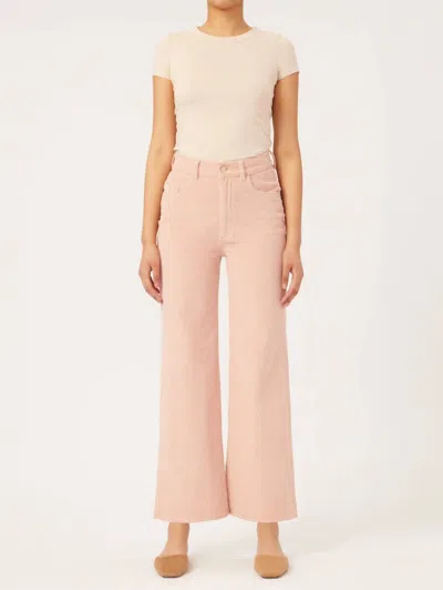 Dl1961 - Women's Hepburn Wide Leg High Rise Pant In Rose Vale In Multi