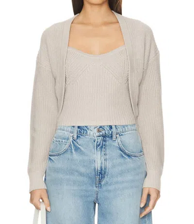 Autumn Cashmere Shaker Shrug In Beige