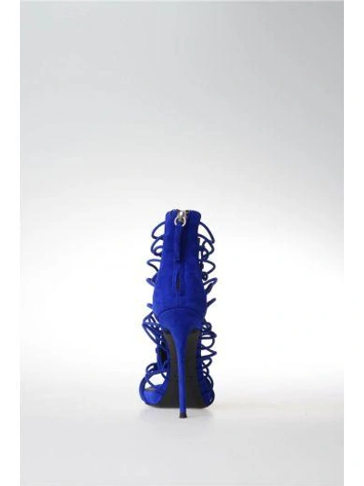 Shop Giuseppe Zanotti Design Suede Sandals In Blue
