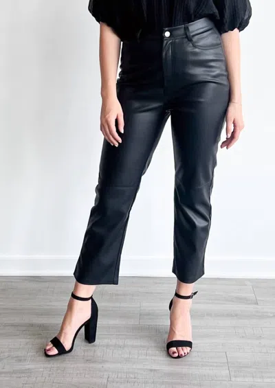 Minkpink Lani Pu Pant In Black In Black