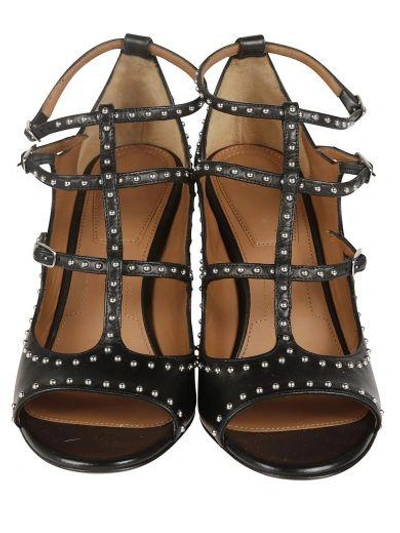 Shop Givenchy Blacks Studded Sandals In Nero