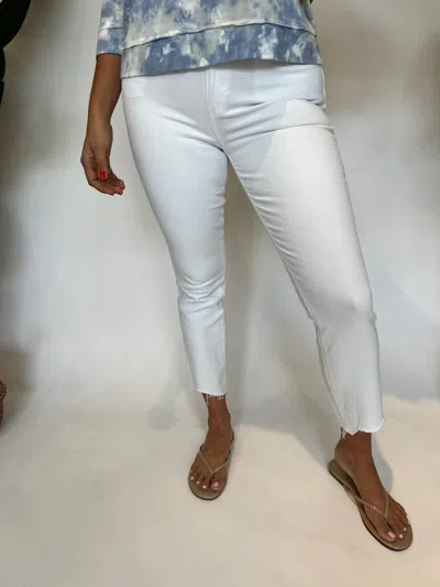 Paige Denim Accent Jean In White In White