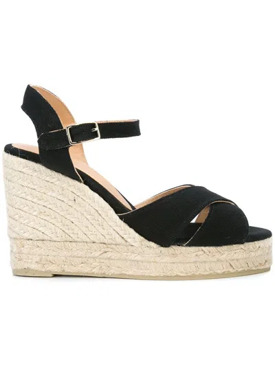 Castaã±er Buckle-fastening Platform Espadrilles In Black