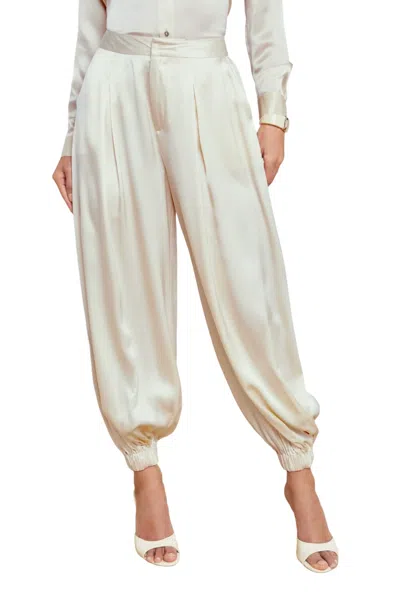 L Agence Palmer Elastic Pant In Creme Brulee In Multi
