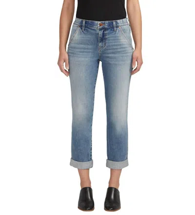 Jag Carter Mid Rise Girlfriend Jean In Mariner Blue In Multi