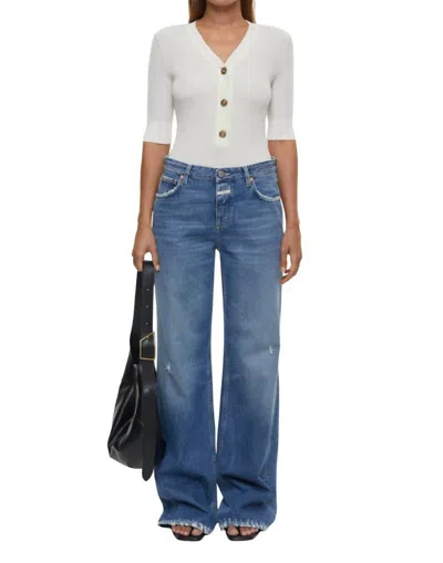 Closed Glow-up Distressed Stretch High-rise Flared Jeans In Multi