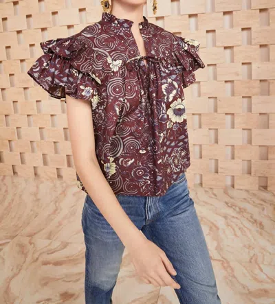 Ulla Johnson Letty Top In Heliotrope In Multi